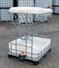 Jesličky pro ovce z IBC klece - paleta ocelová